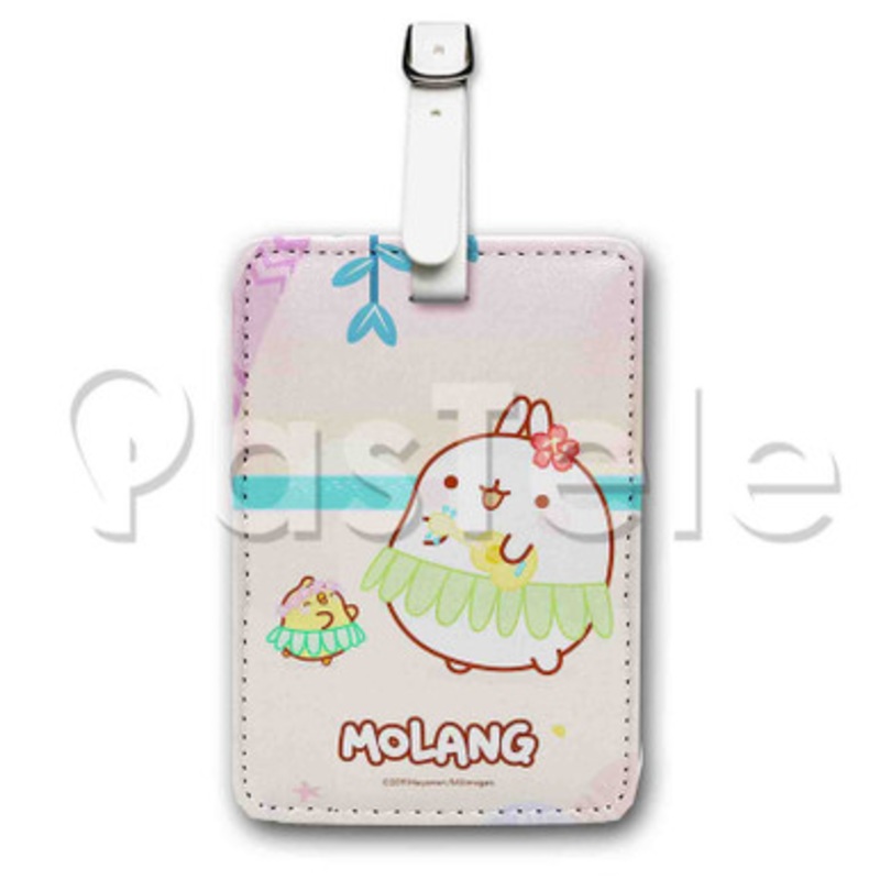 Molang Custom Personalized Luggage Tags PU Leather Travel Baggage Name ID Labels