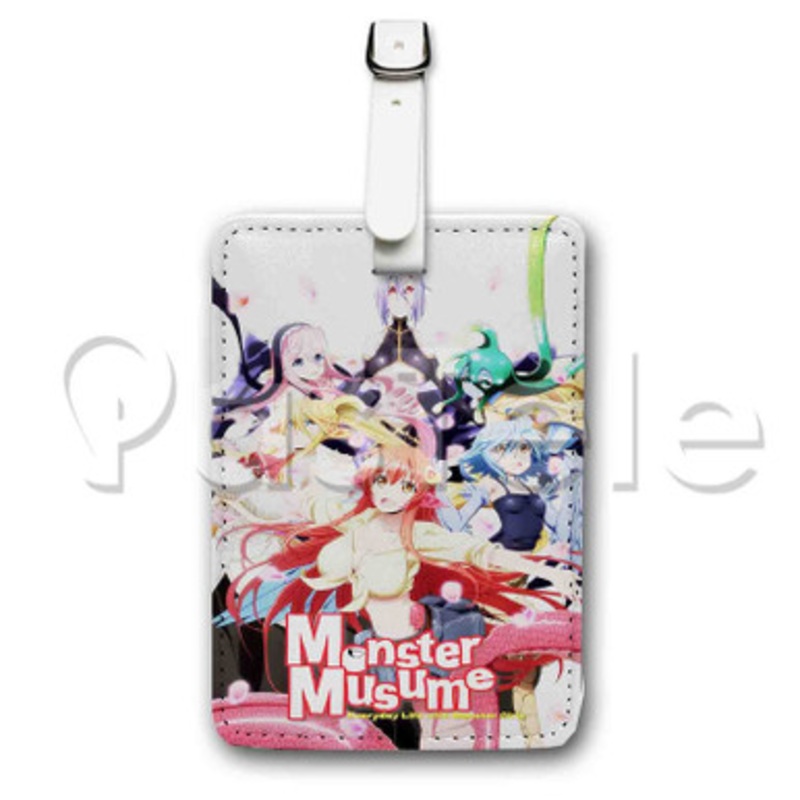 Monster Musume Everyday Life with Monsters Custom Personalized Luggage Tags PU Leather Travel Baggage Name ID Labels