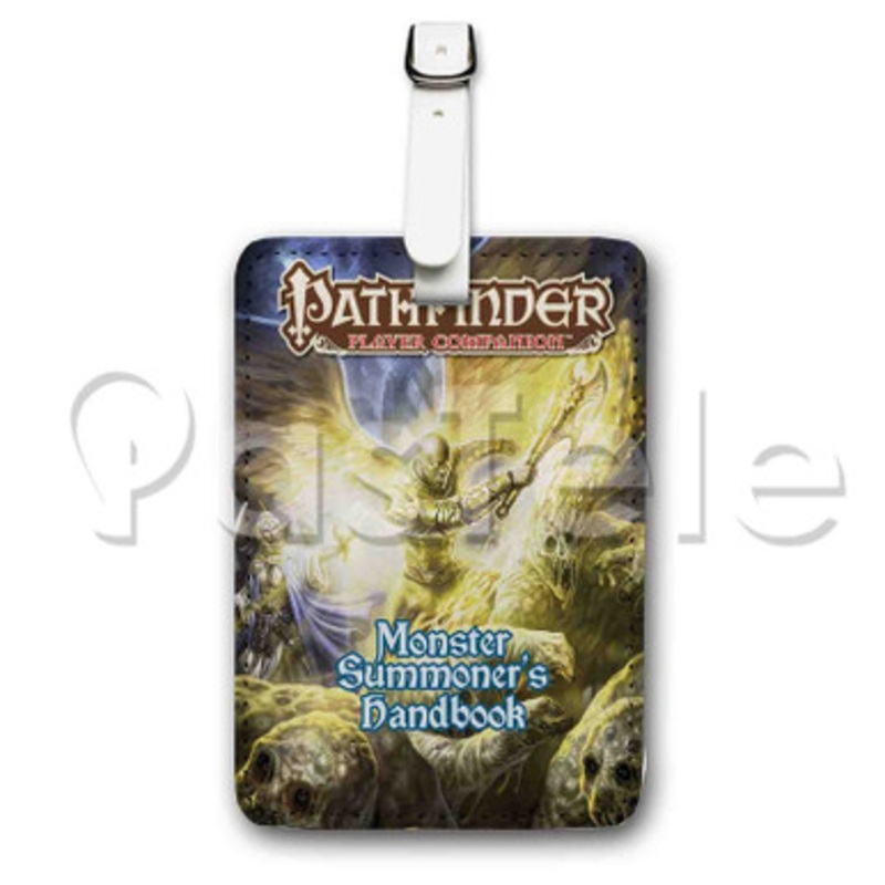 Monster Summoner s Handbook Custom Personalized Luggage Tags PU Leather Travel Baggage Name ID Labels