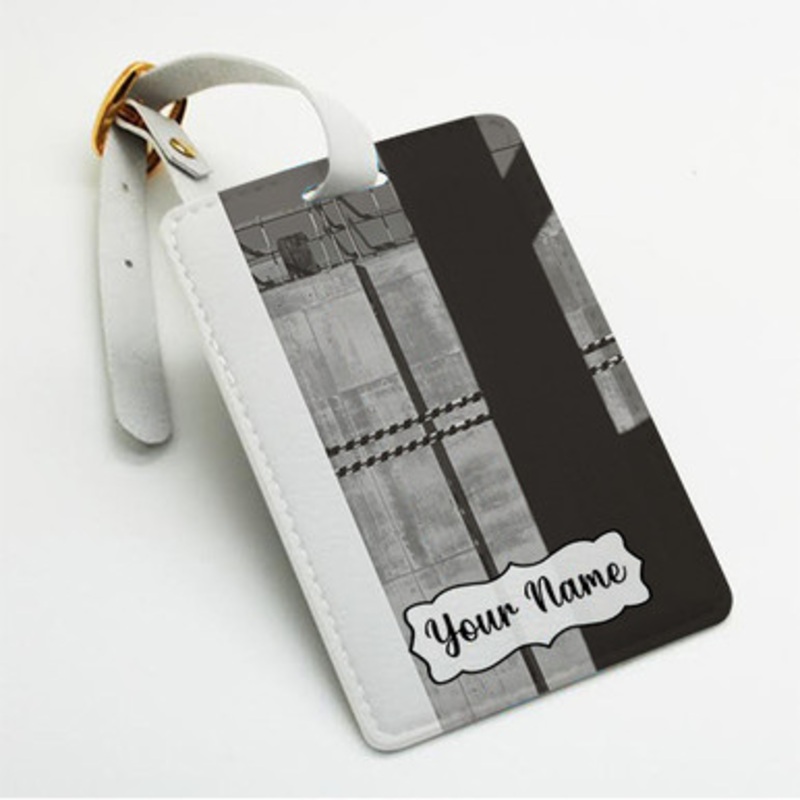 Pastele Chris Abrahams Follower Custom Luggage Tags Personalized Name PU Leather Luggage Tag With Strap Awesome Baggage Hanging Suitcase Bag Tags Name ID Labels Travel Bag Accessories