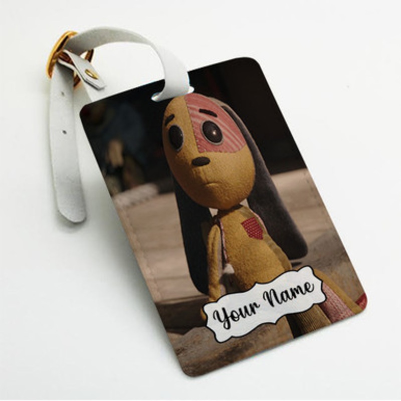 Pastele Lost Ollie Custom Luggage Tags Personalized Name PU Leather Luggage Tag With Strap Awesome Baggage Hanging Suitcase Bag Tags Name ID Labels Travel Bag Accessories