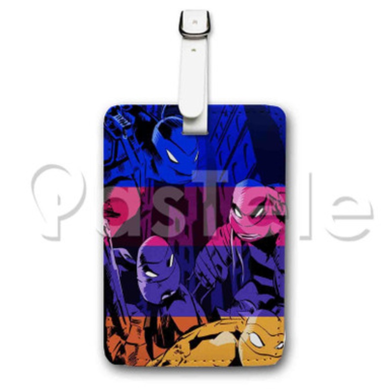 Teenage Mutant Ninja Turtles Custom Personalized Luggage Tags PU Leather Travel Baggage Name ID Labels