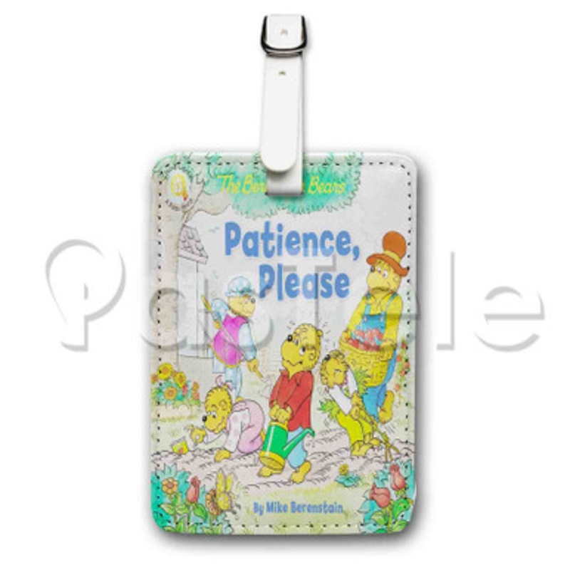 The Berenstain Bears Patience Please Custom Personalized Luggage Tags PU Leather Travel Baggage Name ID Labels