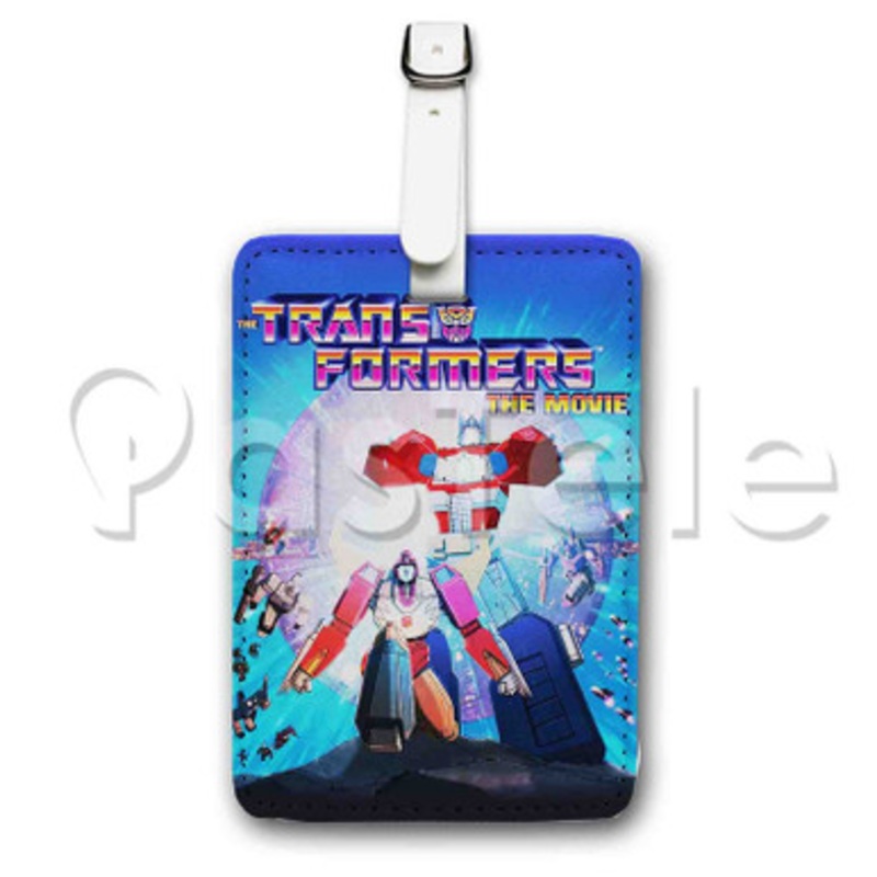 The Transformers The Movie Custom Personalized Luggage Tags PU Leather Travel Baggage Name ID Labels
