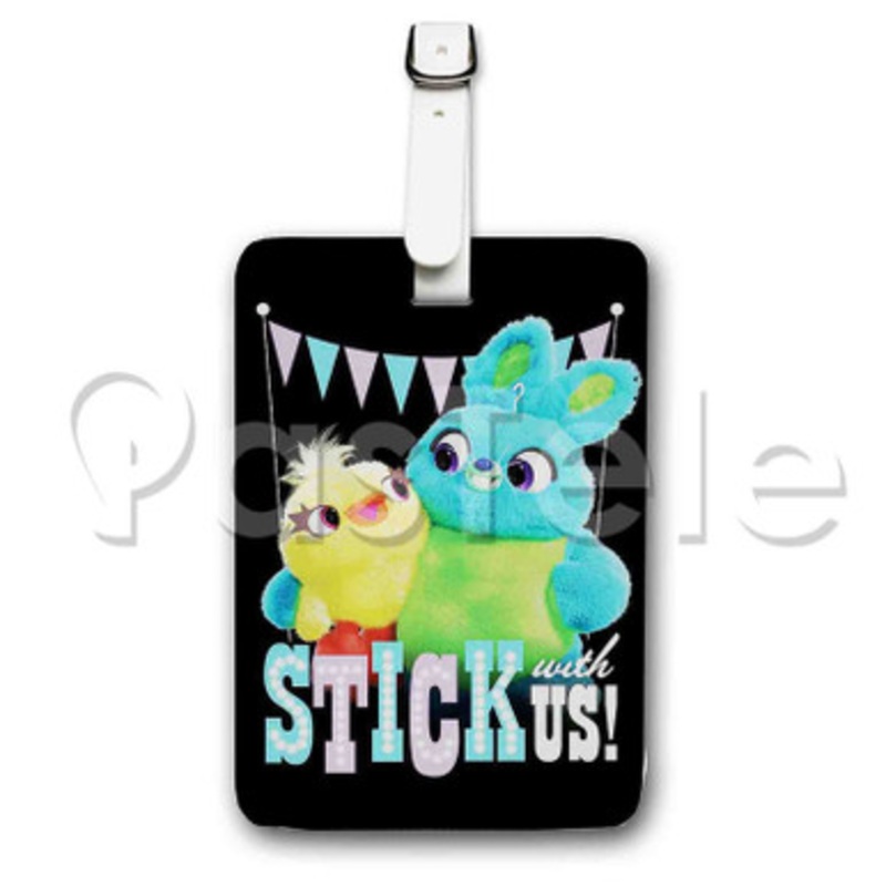 Toy Story 4 Stick With Us Custom Personalized Luggage Tags PU Leather Travel Baggage Name ID Labels
