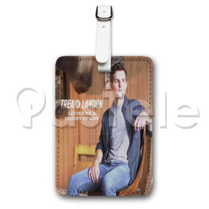 Trea Landon Loved by a Country Boy Custom Personalized Luggage Tags PU Leather Travel Baggage Name ID Labels