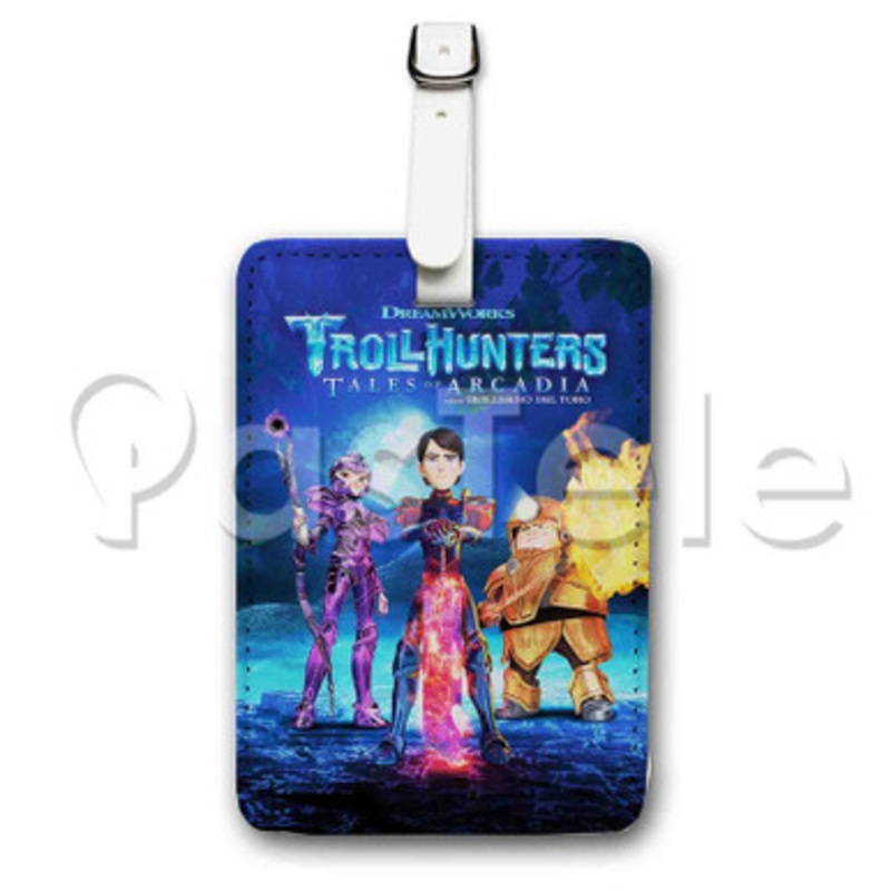 Trollhunters Custom Personalized Luggage Tags PU Leather Travel Baggage Name ID Labels