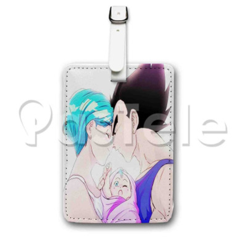vegeta and bulma Custom Personalized Luggage Tags PU Leather Travel Baggage Name ID Labels