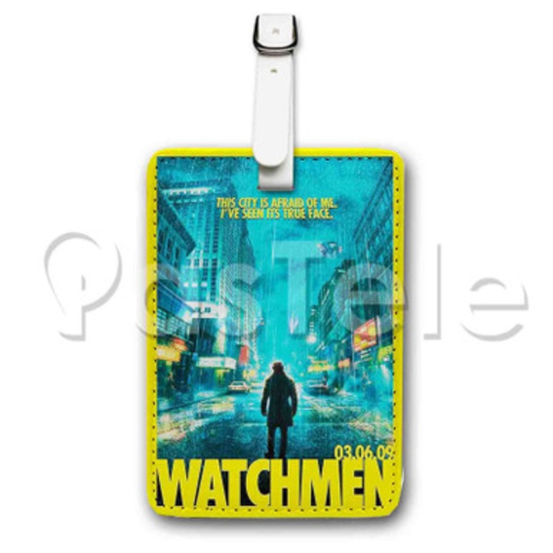 Watchmen Custom Personalized Luggage Tags PU Leather Travel Baggage Name ID Labels