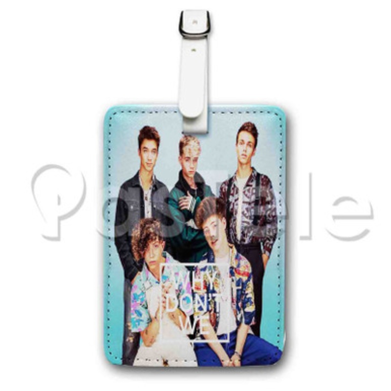 why don t we 3 Custom Personalized Luggage Tags PU Leather Travel Baggage Name ID Labels