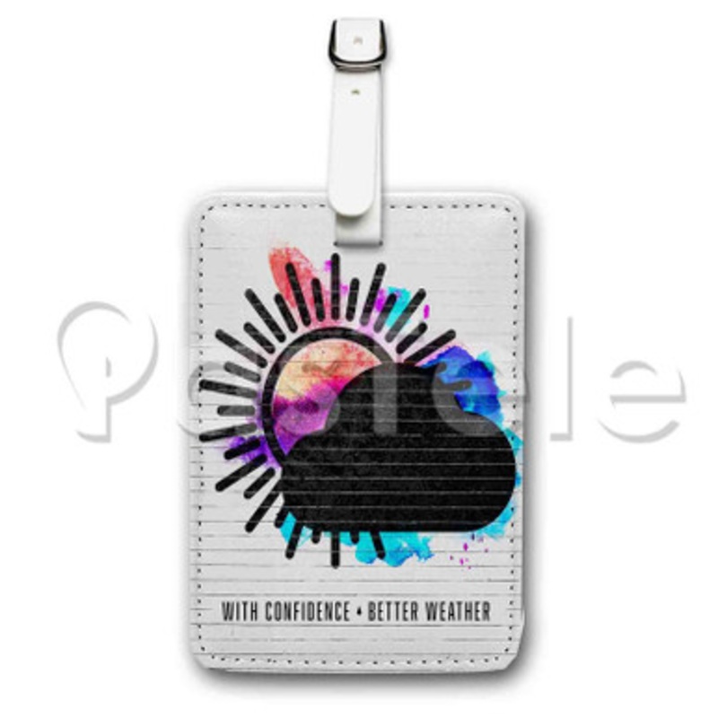 With Confidence Custom Personalized Luggage Tags PU Leather Travel Baggage Name ID Labels