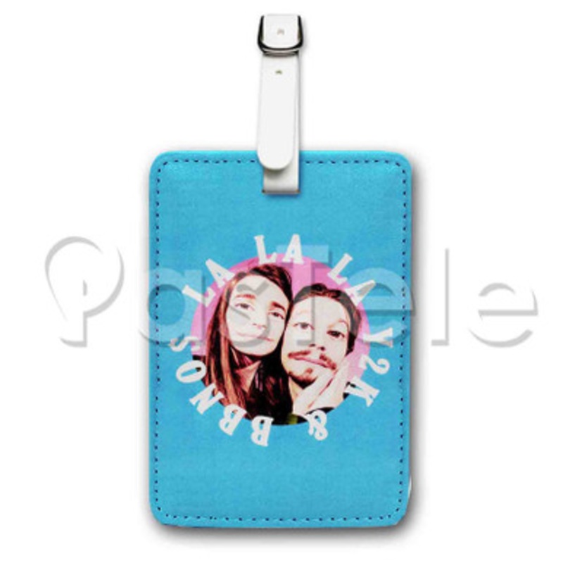 Y2 K bbno Lalala Custom Personalized Luggage Tags PU Leather Travel Baggage Name ID Labels