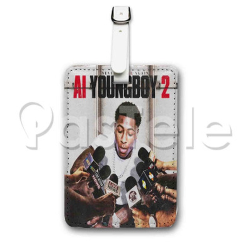 Young Boy Never Broke Again Make No Sense Custom Personalized Luggage Tags PU Leather Travel Baggage Name ID Labels