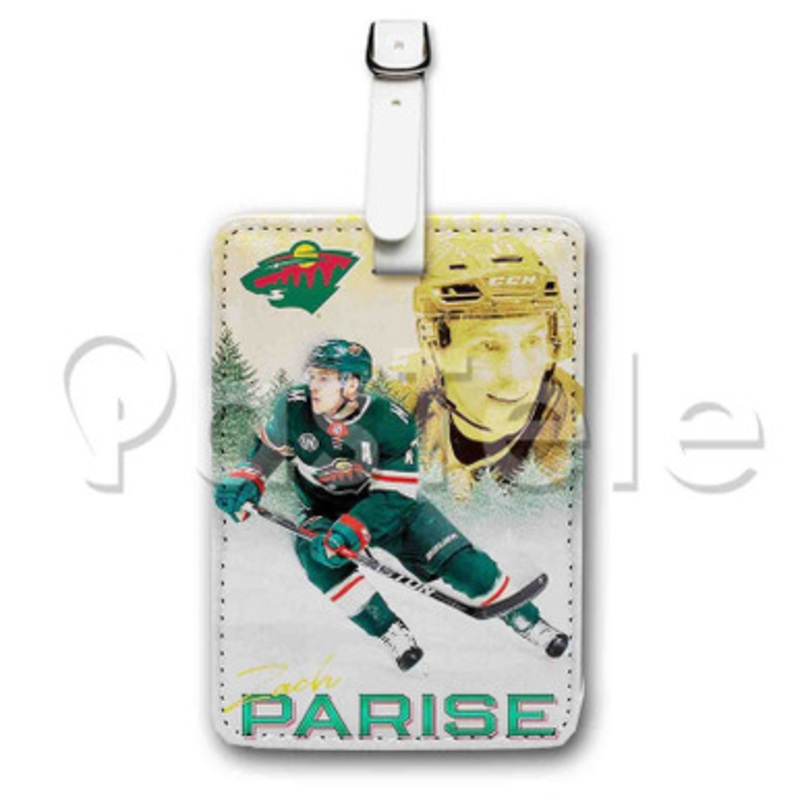Zach Parise Minnesota Wild NHL Custom Personalized Luggage Tags PU Leather Travel Baggage Name ID Labels