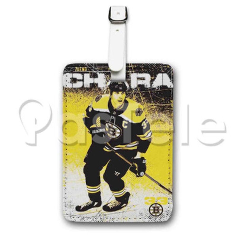 Zdeno Ch ra NHL Boston Bruins Custom Personalized Luggage Tags PU Leather Travel Baggage Name ID Labels