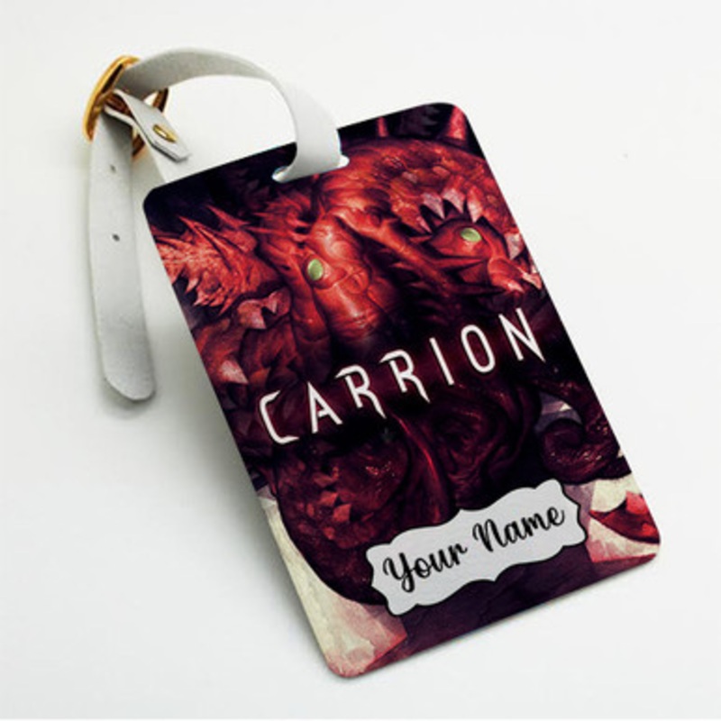 Pastele Carrion Custom Luggage Tags Personalized Name PU Leather Luggage Tag With Strap Awesome Baggage Hanging Suitcase Bag Tags Name ID Labels Travel Bag Accessories
