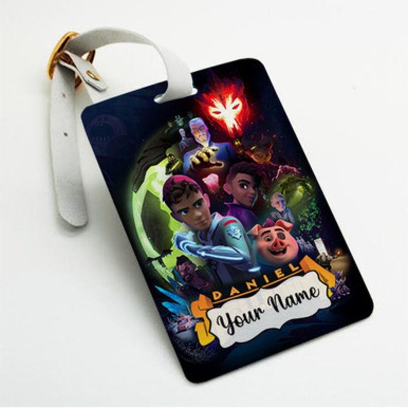 Pastele Daniel Spellbound Custom Luggage Tags Personalized Name PU Leather Luggage Tag With Strap Awesome Baggage Hanging Suitcase Bag Tags Name ID Labels Travel Bag Accessories