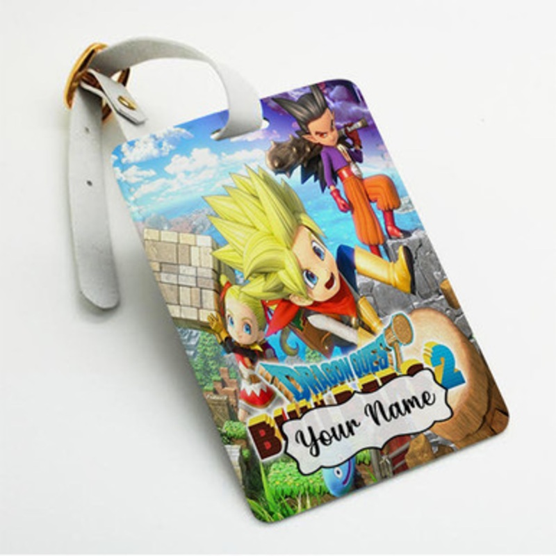 Pastele Dragon Quest Builders 2 Custom Luggage Tags Personalized Name PU Leather Luggage Tag With Strap Awesome Baggage Hanging Suitcase Bag Tags Name ID Labels Travel Bag Accessories