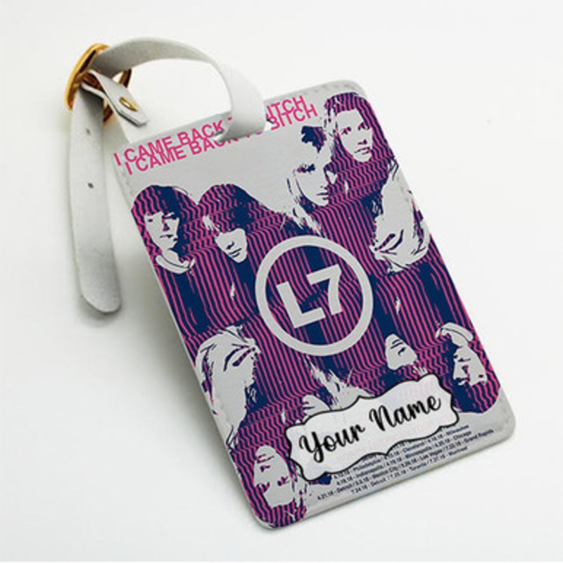 Pastele L7 Tour 2018 Custom Luggage Tags Personalized Name PU Leather Luggage Tag With Strap Awesome Baggage Hanging Suitcase Bag Tags Name ID Labels Travel Bag Accessories