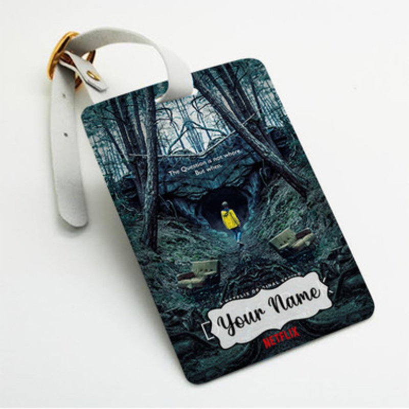 Pastele Dark Custom Luggage Tags Personalized Name PU Leather Luggage Tag With Strap Awesome Baggage Hanging Suitcase Bag Tags Name ID Labels Travel Bag Accessories