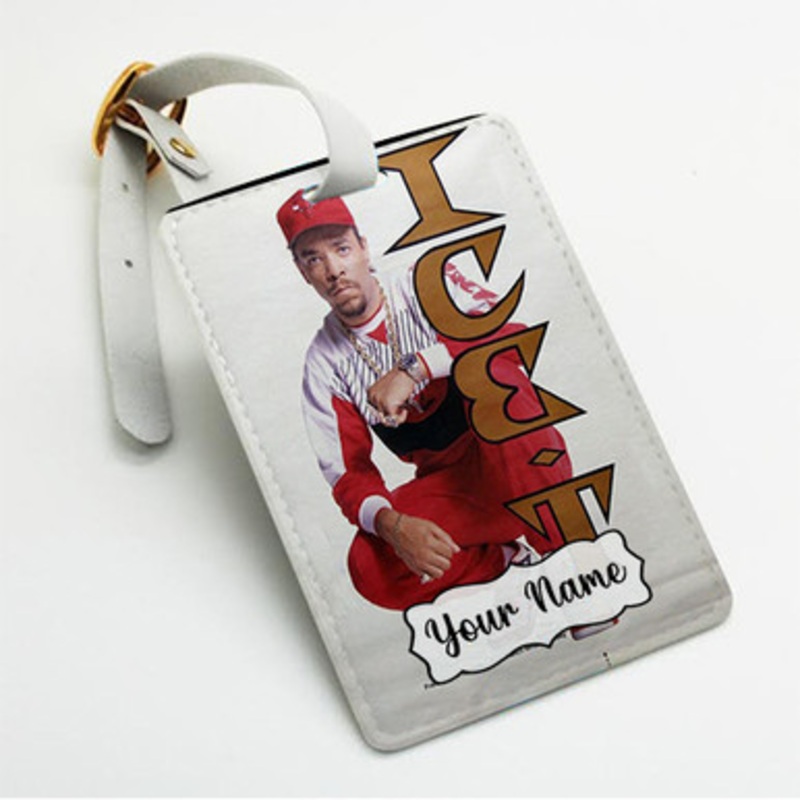 Pastele Ice T Good Custom Luggage Tags Personalized Name PU Leather Luggage Tag With Strap Awesome Baggage Hanging Suitcase Bag Tags Name ID Labels Travel Bag Accessories