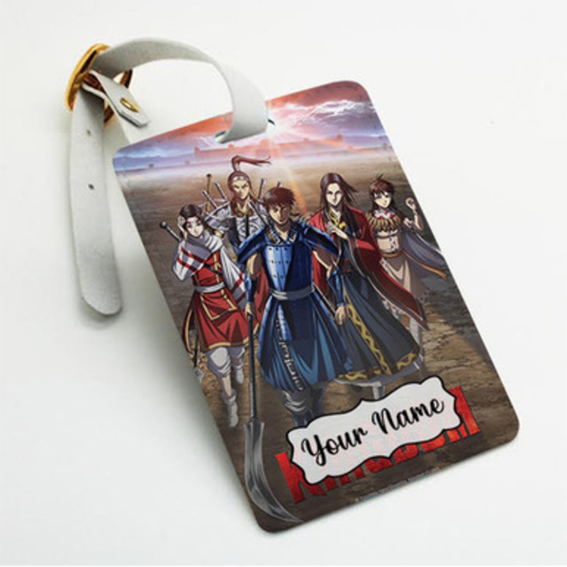 Pastele Kingdom 4th Season Custom Luggage Tags Personalized Name PU Leather Luggage Tag With Strap Awesome Baggage Hanging Suitcase Bag Tags Name ID Labels Travel Bag Accessories