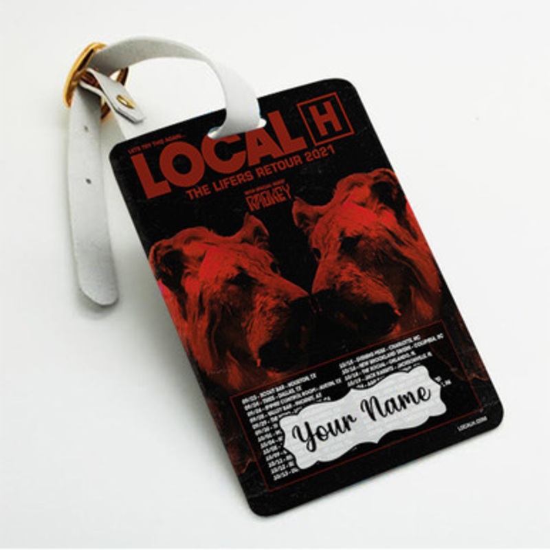 Pastele Local H Lifers Retour jpeg Custom Luggage Tags Personalized Name PU Leather Luggage Tag With Strap Awesome Baggage Hanging Suitcase Bag Tags Name ID Labels Travel Bag Accessories