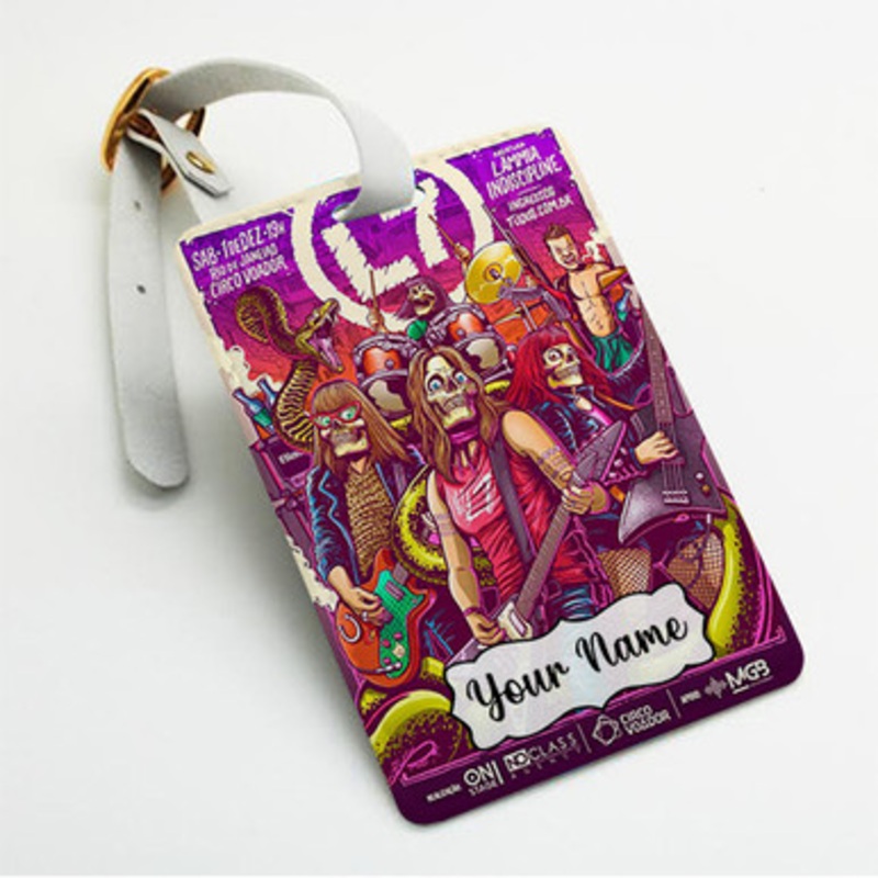 Pastele L7 Rio De Janeiro Custom Luggage Tags Personalized Name PU Leather Luggage Tag With Strap Awesome Baggage Hanging Suitcase Bag Tags Name ID Labels Travel Bag Accessories