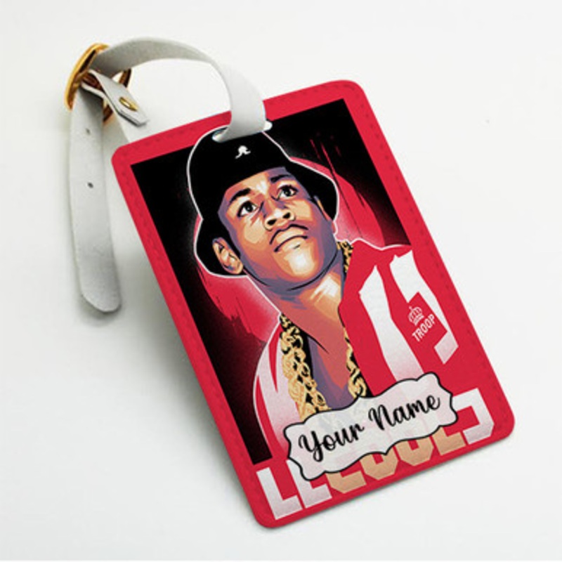 Pastele LL Cool J Good Custom Luggage Tags Personalized Name PU Leather Luggage Tag With Strap Awesome Baggage Hanging Suitcase Bag Tags Name ID Labels Travel Bag Accessories