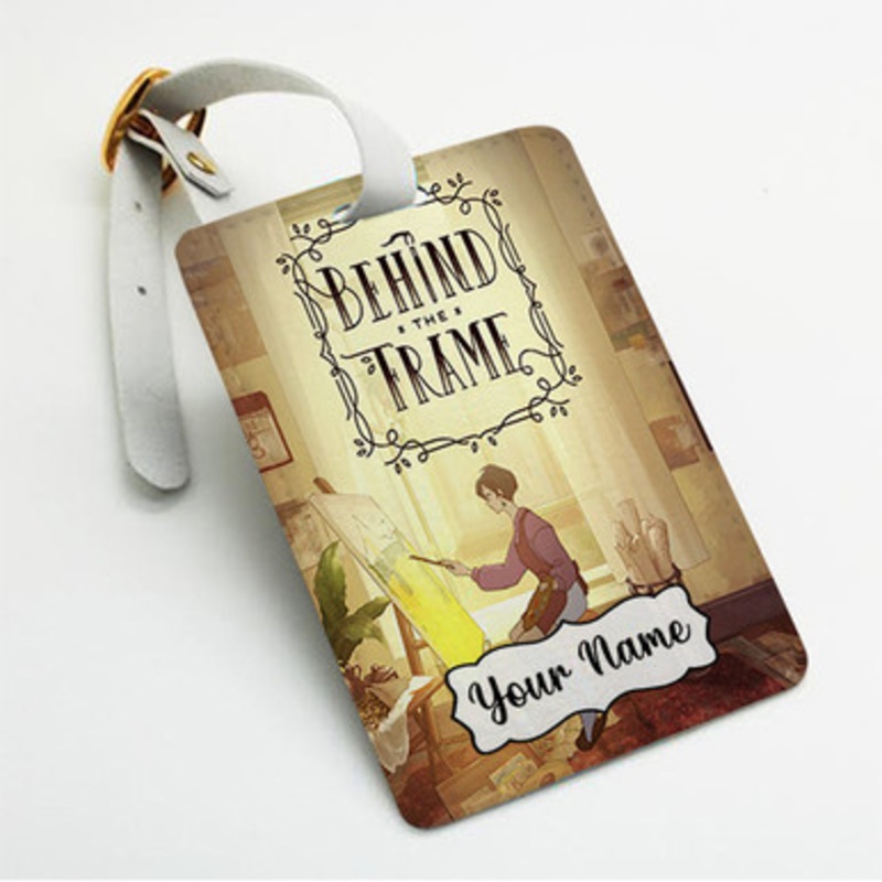 Pastele Behind the Frame The Finest Scene Custom Luggage Tags Personalized Name PU Leather Luggage Tag With Strap Awesome Baggage Hanging Suitcase Bag Tags Name ID Labels Travel Bag Accessories