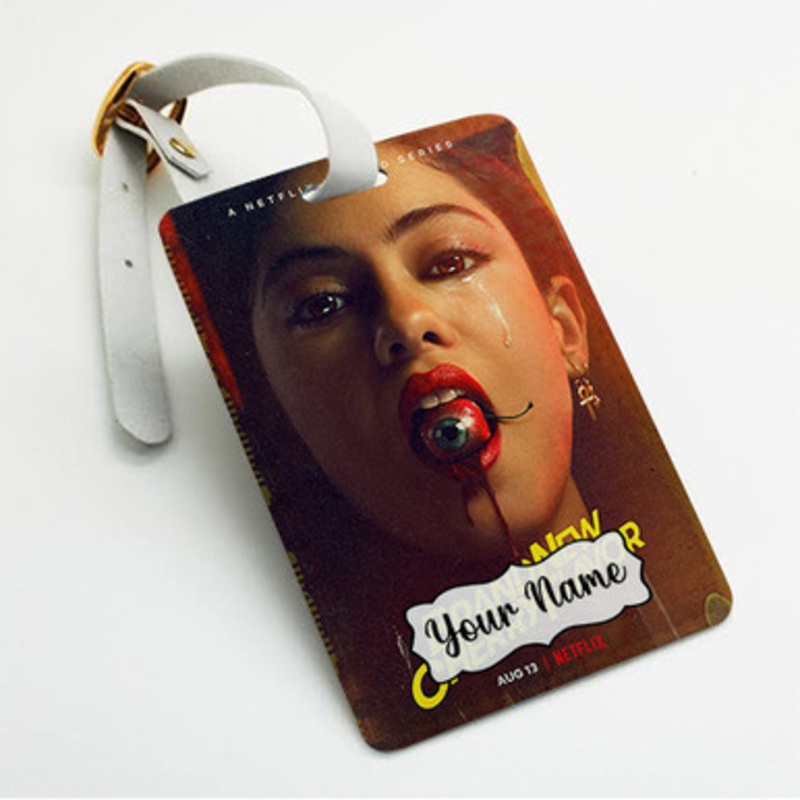 Pastele Brand New Cherry Flavor Custom Luggage Tags Personalized Name PU Leather Luggage Tag With Strap Awesome Baggage Hanging Suitcase Bag Tags Name ID Labels Travel Bag Accessories