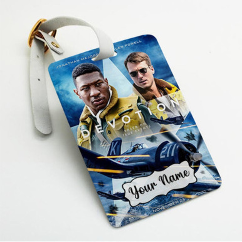 Pastele Devotion Custom Luggage Tags Personalized Name PU Leather Luggage Tag With Strap Awesome Baggage Hanging Suitcase Bag Tags Name ID Labels Travel Bag Accessories