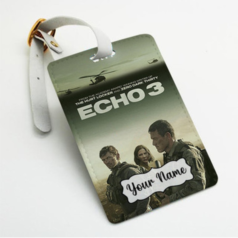 Pastele Echo 3 Custom Luggage Tags Personalized Name PU Leather Luggage Tag With Strap Awesome Baggage Hanging Suitcase Bag Tags Name ID Labels Travel Bag Accessories