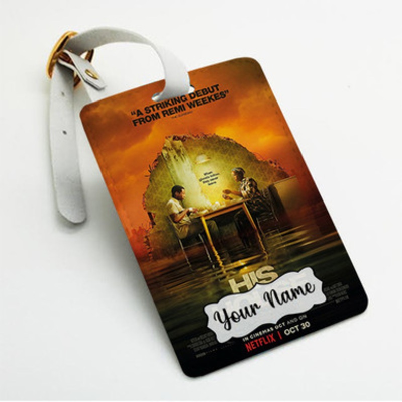 Pastele His House Custom Luggage Tags Personalized Name PU Leather Luggage Tag With Strap Awesome Baggage Hanging Suitcase Bag Tags Name ID Labels Travel Bag Accessories