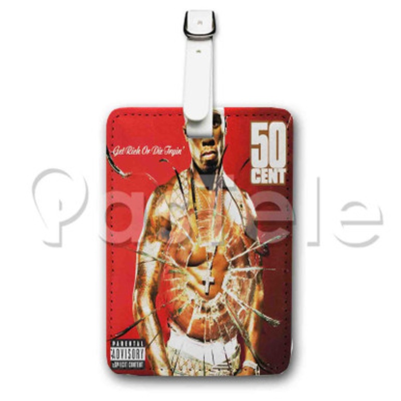 50 Cent Heat Custom Luggage Tags PU Leather Travel Baggage Name ID Labels Tag