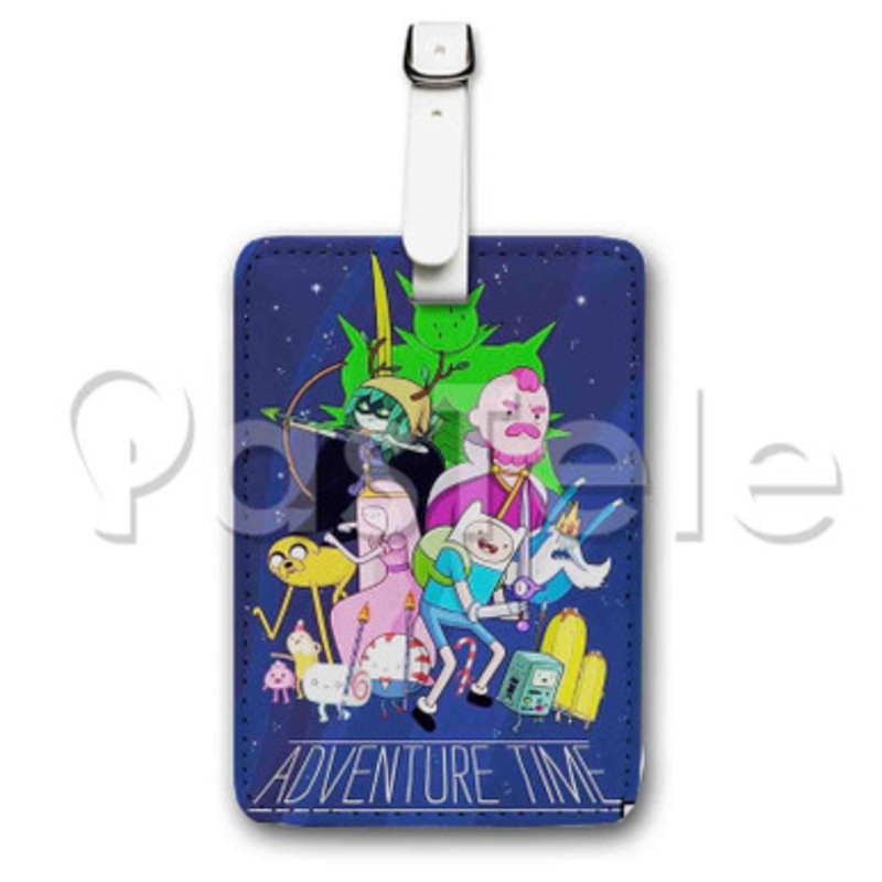 Adventure Time Come Along With Me Custom Luggage Tags PU Leather Travel Baggage Name ID Labels Tag