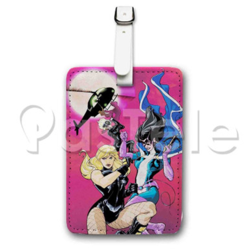 Birds of Prey DC Comics Custom Luggage Tags PU Leather Travel Baggage Name ID Labels Tag