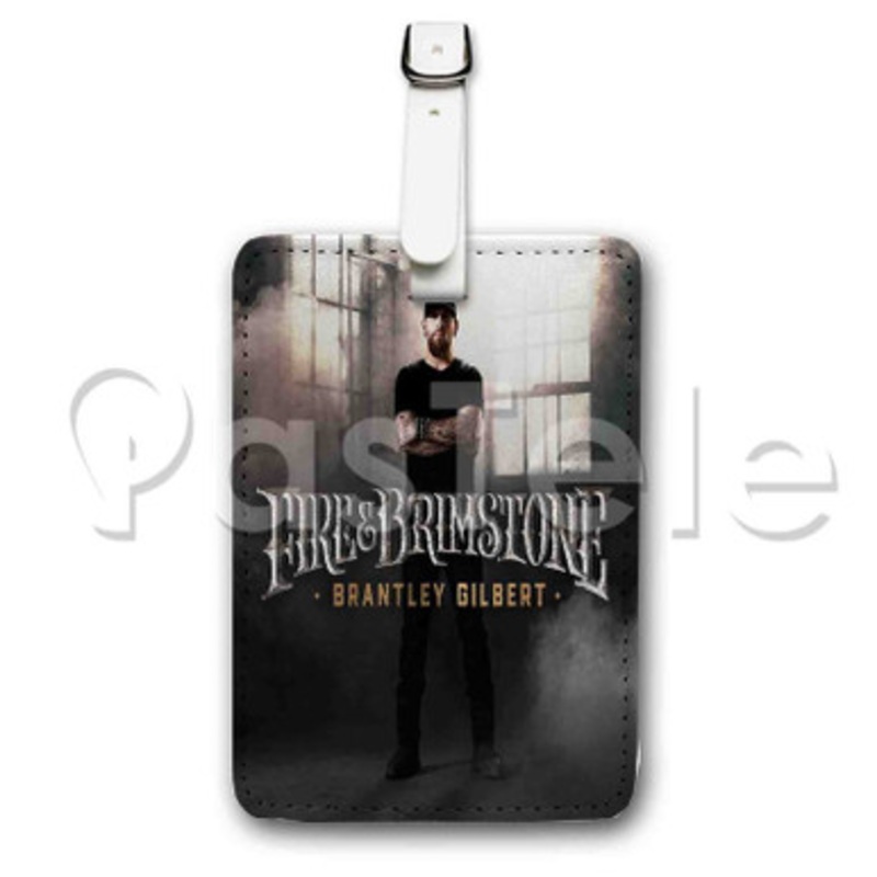 Brantley Gilbert Fire Brimstone Custom Luggage Tags PU Leather Travel Baggage Name ID Labels Tag