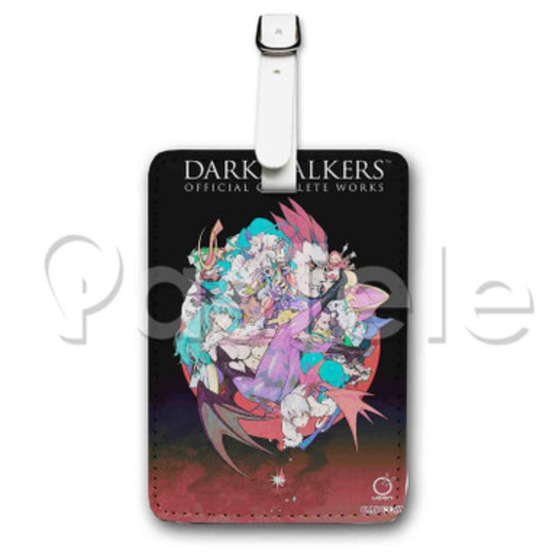 Darkstalkers Custom Luggage Tags PU Leather Travel Baggage Name ID Labels Tag