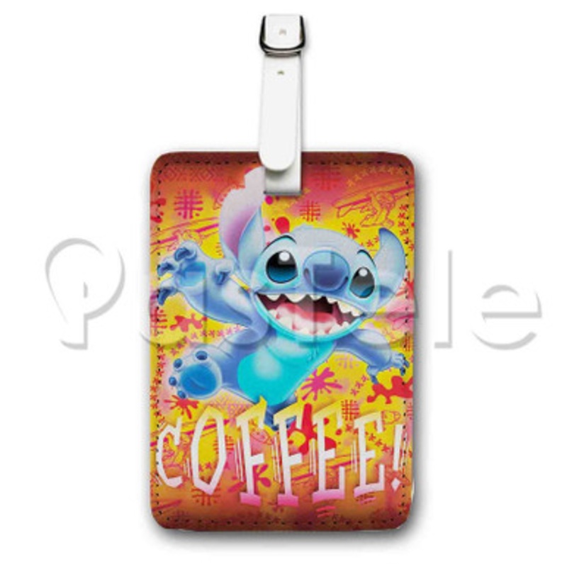 Disney Lilo and Stitch Custom Luggage Tags PU Leather Travel Baggage Name ID Labels Tag