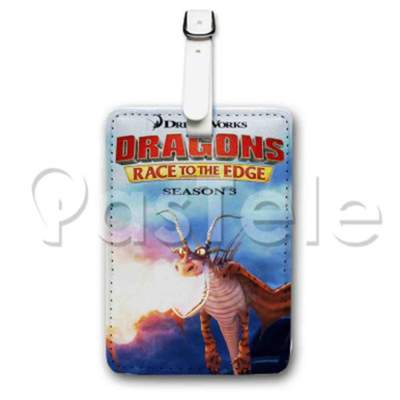 Dragons Race to the Edge Custom Luggage Tags PU Leather Travel Baggage Name ID Labels Tag
