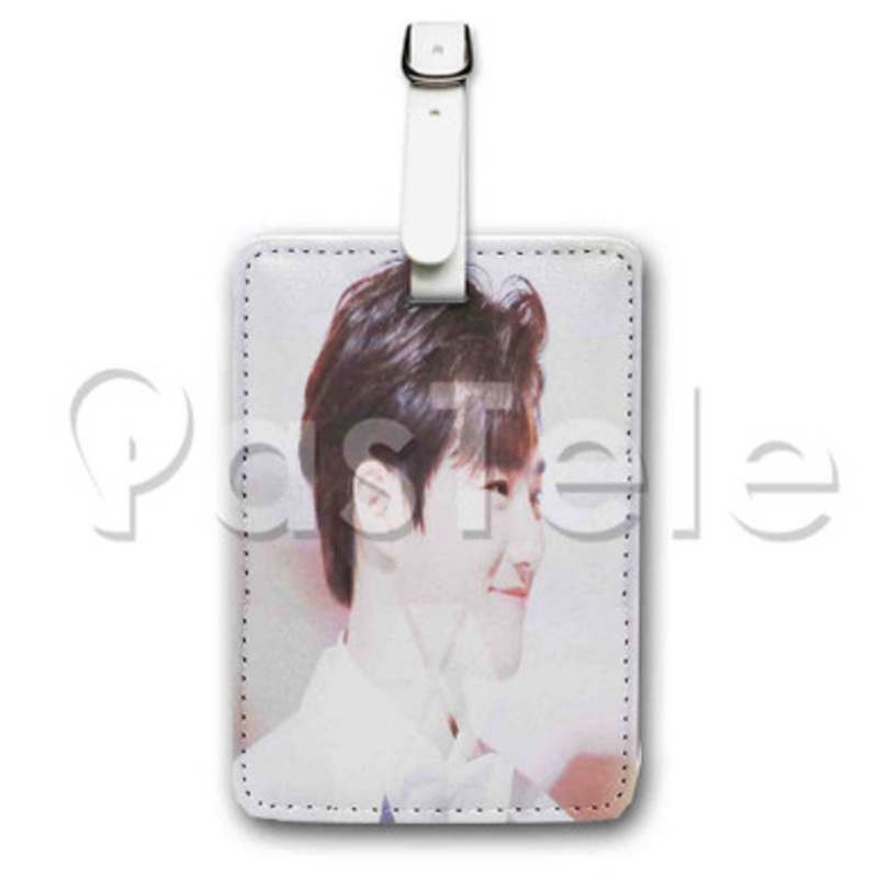 Exo Suho Custom Luggage Tags PU Leather Travel Baggage Name ID Labels Tag