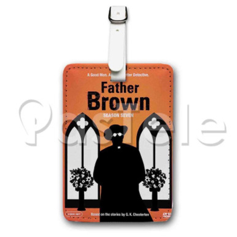Father Brown Season 7 Custom Luggage Tags PU Leather Travel Baggage Name ID Labels Tag