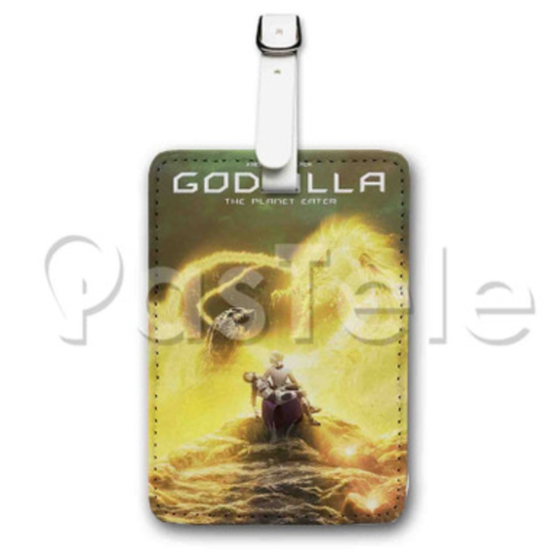 Godzilla Part 3 The Planet Eater Custom Luggage Tags PU Leather Travel Baggage Name ID Labels Tag
