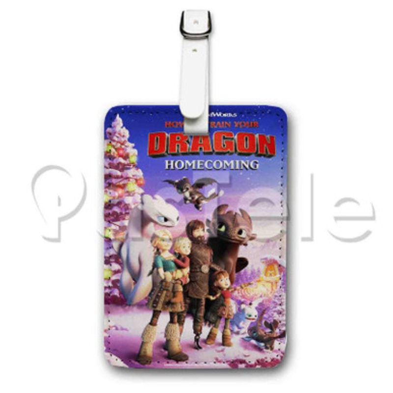 How to Train Your Dragon Homecoming Custom Luggage Tags PU Leather Travel Baggage Name ID Labels Tag