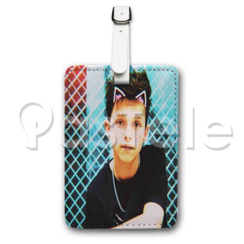 jacob sartorius 2 Custom Luggage Tags PU Leather Travel Baggage Name ID Labels Tag