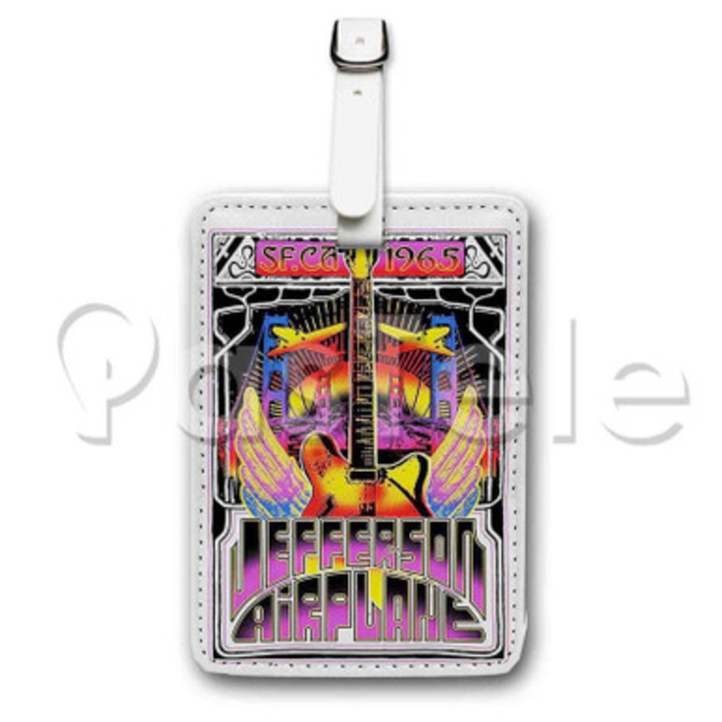 Jefferson Airplane Custom Luggage Tags PU Leather Travel Baggage Name ID Labels Tag