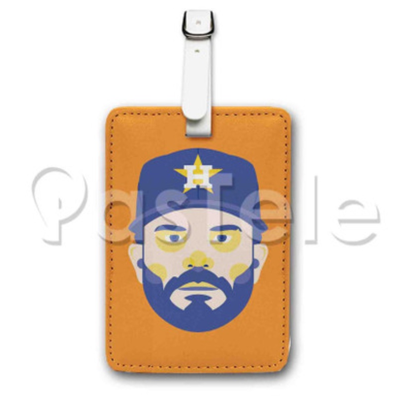 Jos Altuve Custom Luggage Tags PU Leather Travel Baggage Name ID Labels Tag