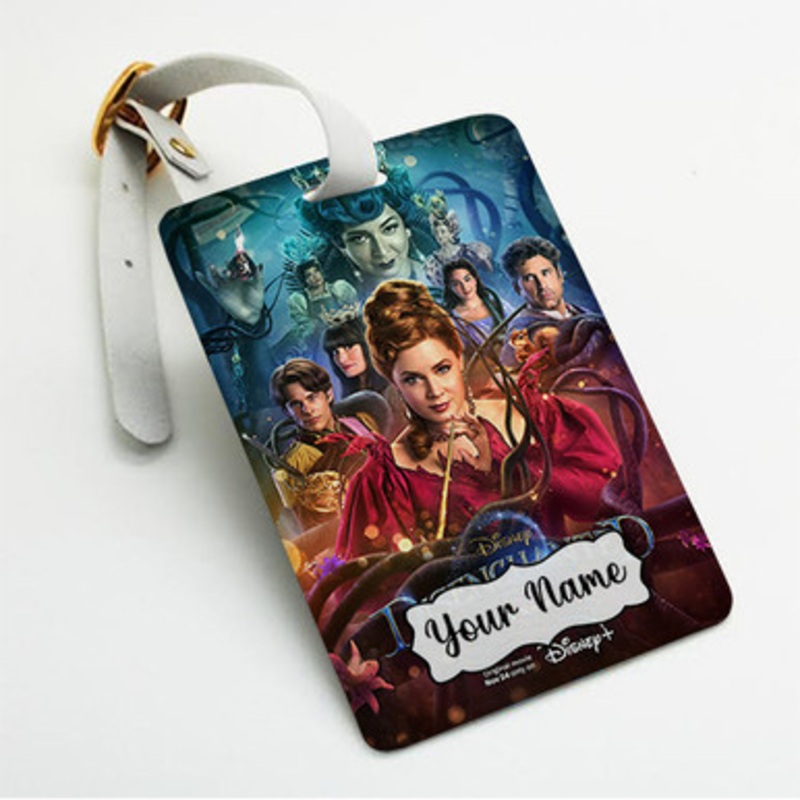 Pastele Disenchanted Disney Custom Luggage Tags Personalized Name PU Leather Luggage Tag With Strap Awesome Baggage Hanging Suitcase Bag Tags Name ID Labels Travel Bag Accessories