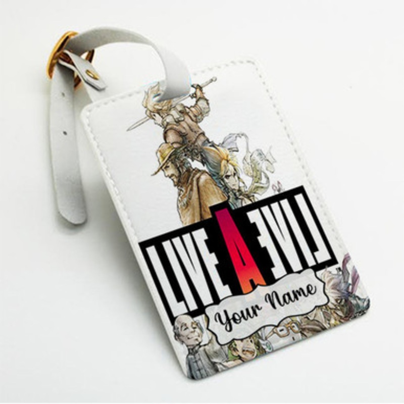 Pastele Live A Live Custom Luggage Tags Personalized Name PU Leather Luggage Tag With Strap Awesome Baggage Hanging Suitcase Bag Tags Name ID Labels Travel Bag Accessories
